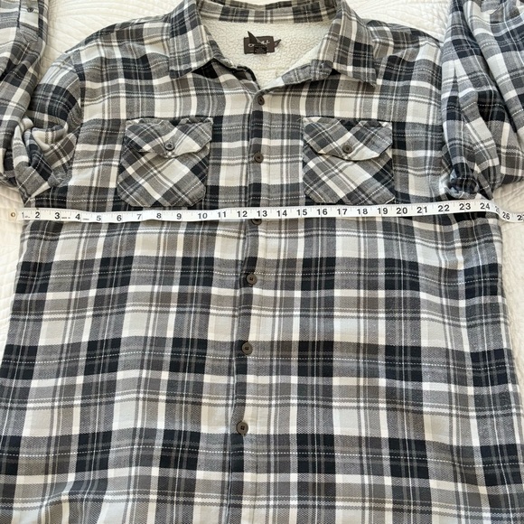 Oneill Mens Grey Extra Large Over Coat Jacket Lined Flannel 100% Cotton Outdoor - Picture 8 of 11